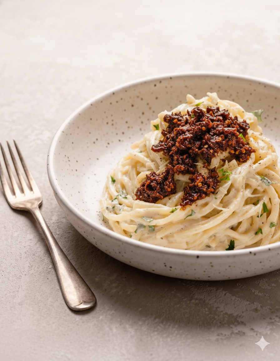 Creamy Mushroom Chili Pasta