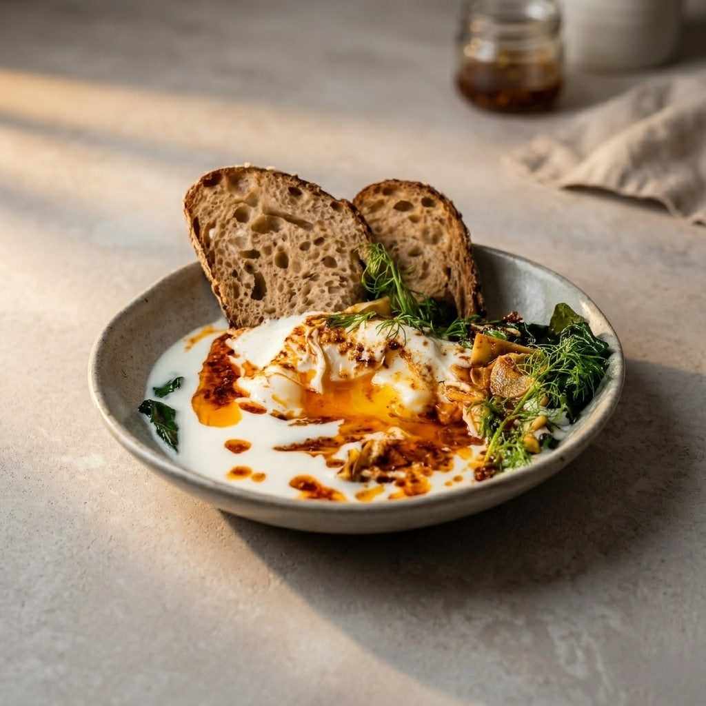 Turkish Eggs (Cilbir)
